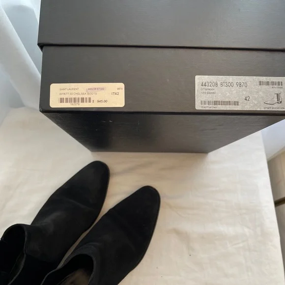 YSL Saint Laurent Wyatt 30 Black Sz 42 Chelsea boot - Picture 4 of 5